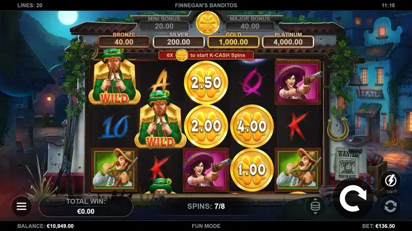 Finnegan’s Banditos slot screenshot 4