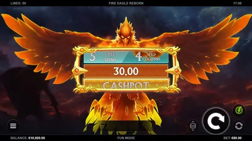 Fire Eagle Reborn slot screenshot 2