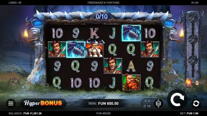 Firedrake’s Fortune slot screenshot 1