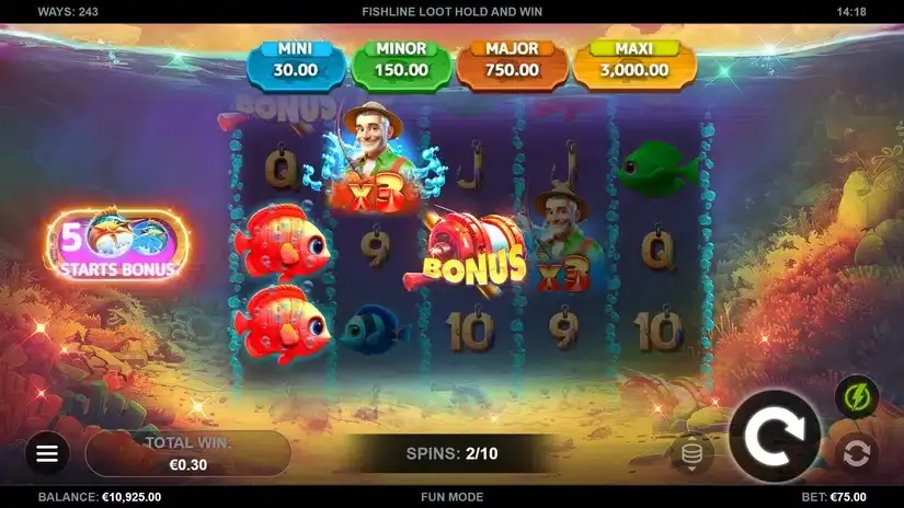 Fishline Loot Hold and Win slot screenshot 3