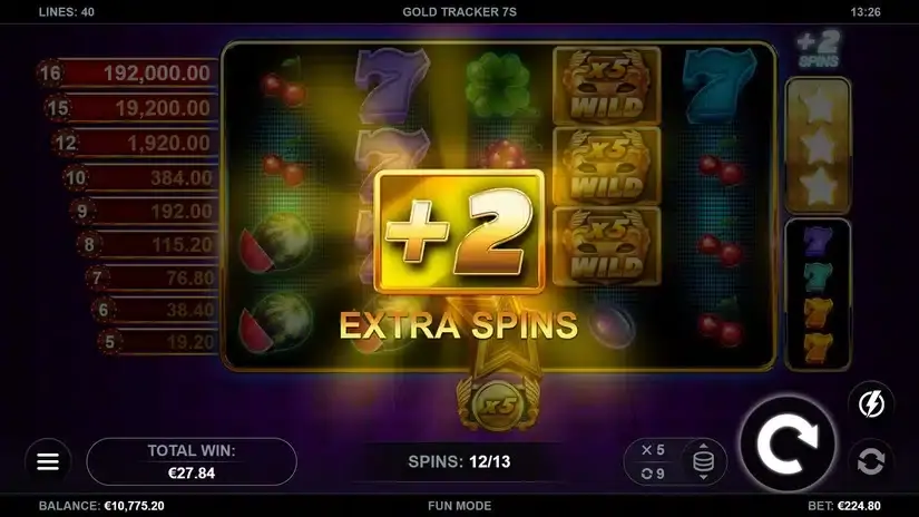 Gold Tracker 7s slot screenshot 5