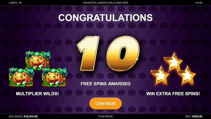 Haunted Joker Hold and Win slot screenshot 2