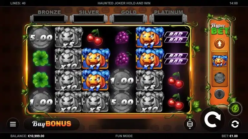 Haunted Joker Hold and Win slot screenshot 