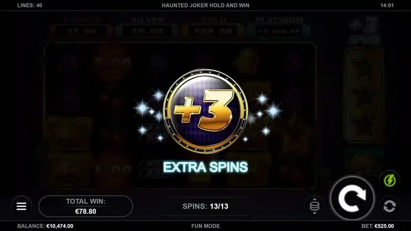 Haunted Joker Hold and Win slot screenshot 