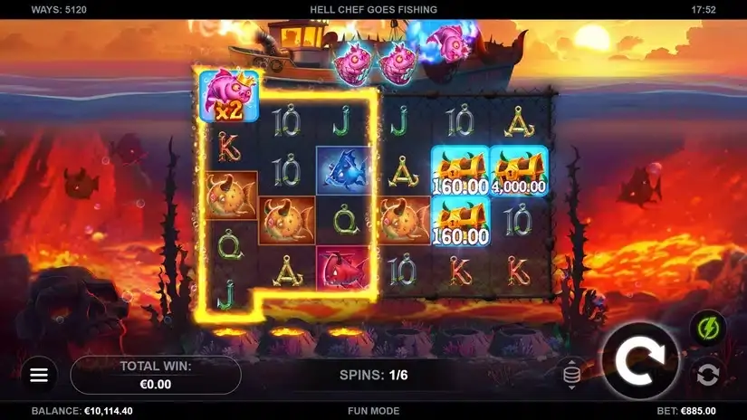Hell Chef Goes Fishing slot screenshot 3