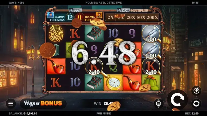 Holmes: Reel Detective slot screenshot 2