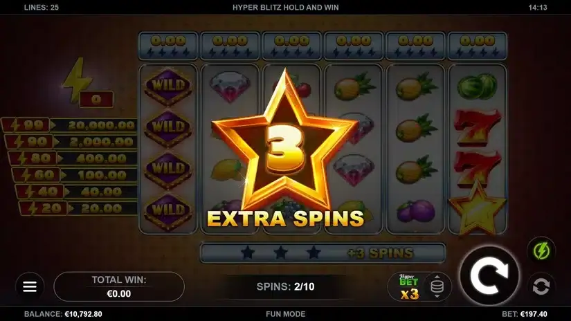 Hyper Blitz Hold and Win slot screenshot 4