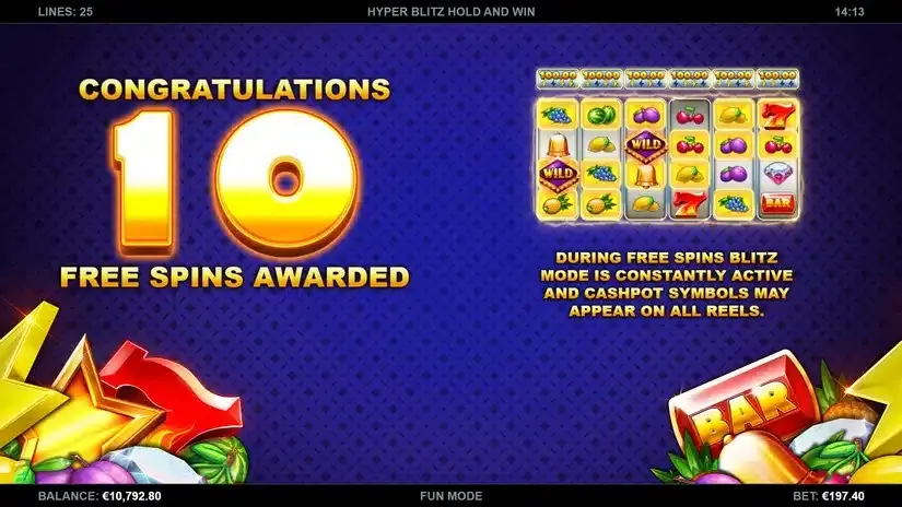 Hyper Blitz Hold and Win slot screenshot 3