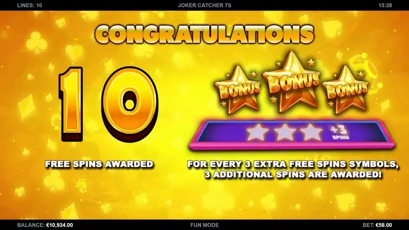 Joker Catcher 7s slot screenshot 2