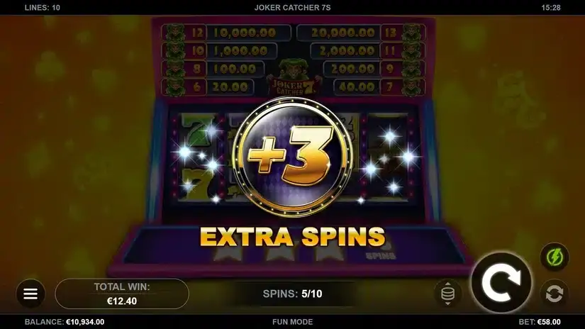 Joker Catcher 7s slot screenshot 3