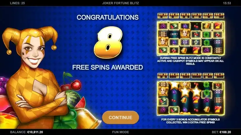 Joker Fortune Blitz slot screenshot 3