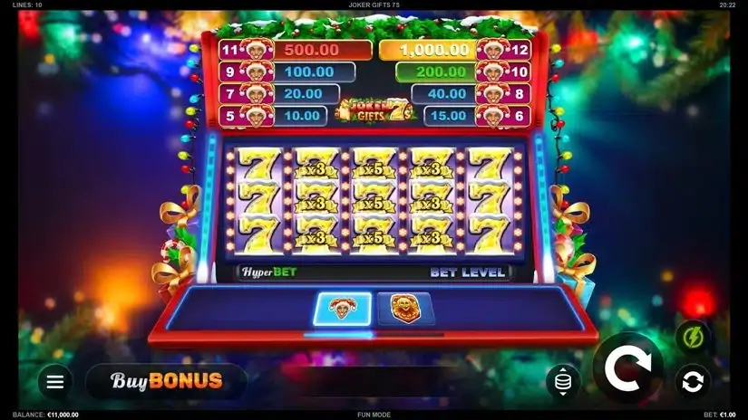 Joker Gifts 7s slot screenshot 1