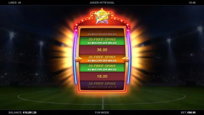 Joker Hit ‘n’ Goal slot screenshot 2