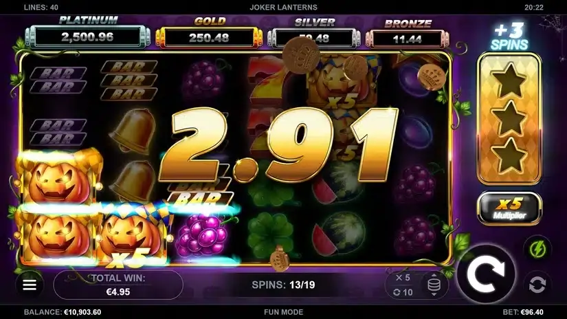 Joker Lanterns slot screenshot 3