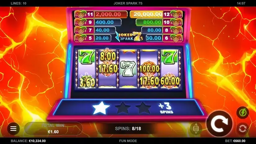 Joker Spark 7s slot screenshot 4