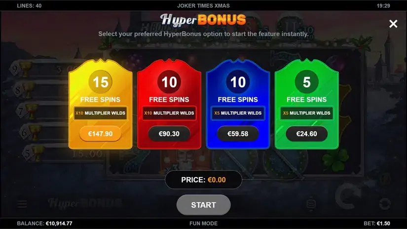 Joker Times Xmas slot screenshot 3
