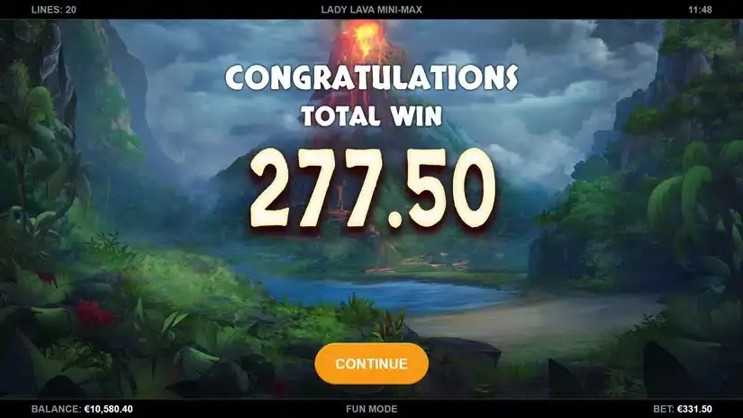 Lady Lava Mini-Max slot screenshot 