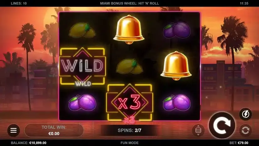 Miami Bonus Wheel Hit ‘n’ Roll slot screenshot 4