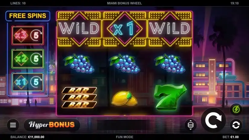 Miami Bonus Wheel slot screenshot 