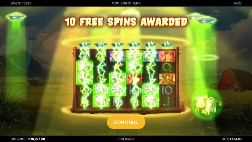 Moo Snatchers slot screenshot 2