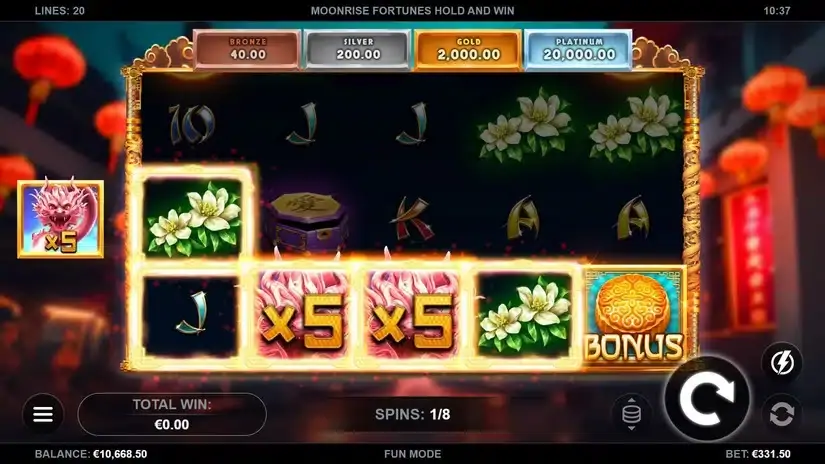 Moonrise Fortunes Hold & Win slot screenshot 3