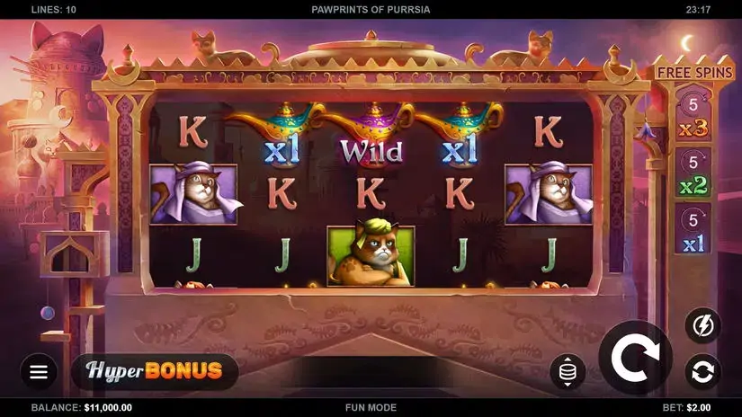 Pawprints of Purrsia slot screenshot 1