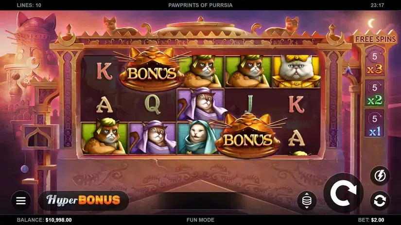 Pawprints of Purrsia slot screenshot 2