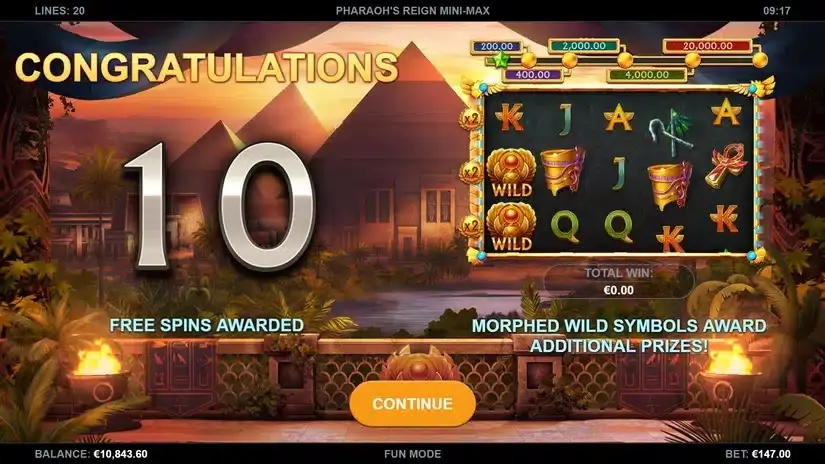 Pharaohs Reign Mini-Max slot screenshot 3