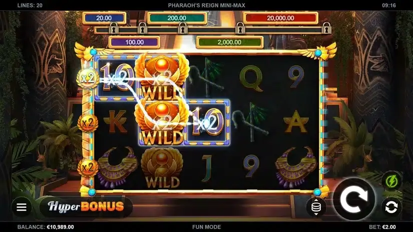 Pharaohs Reign Mini-Max slot screenshot 2