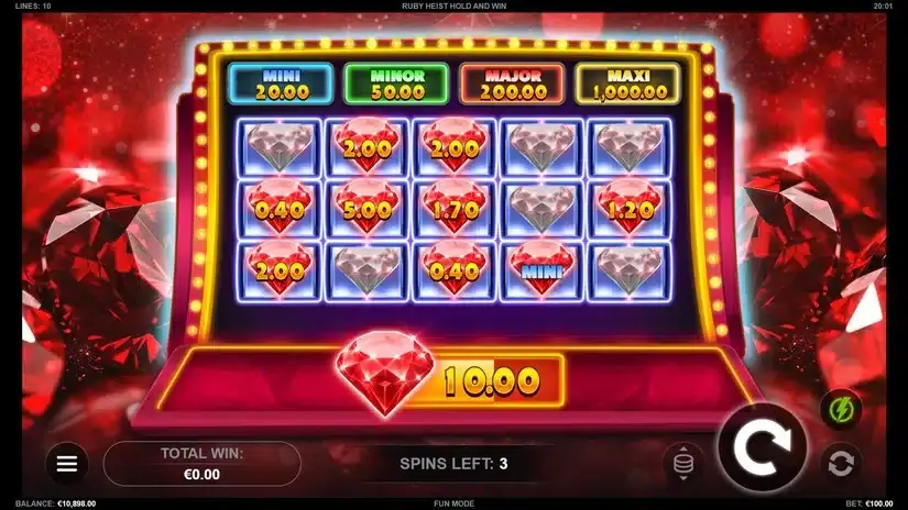 Ruby Heist Hold and Win slot screenshot 3
