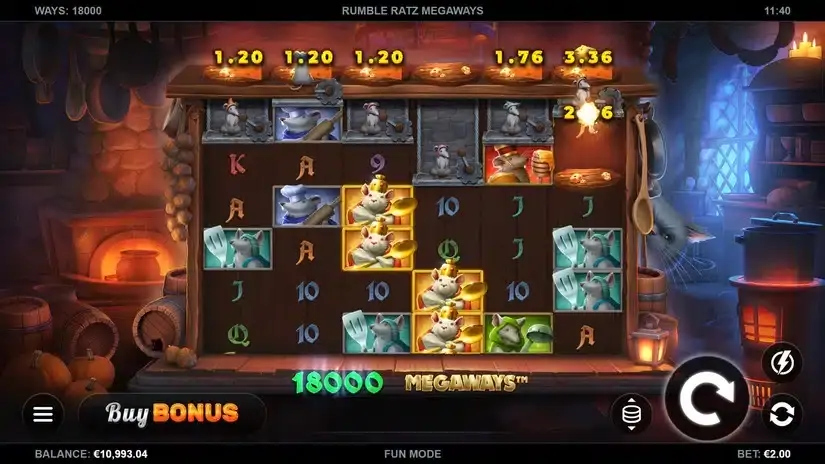 Rumble Ratz Megaways slot screenshot 2