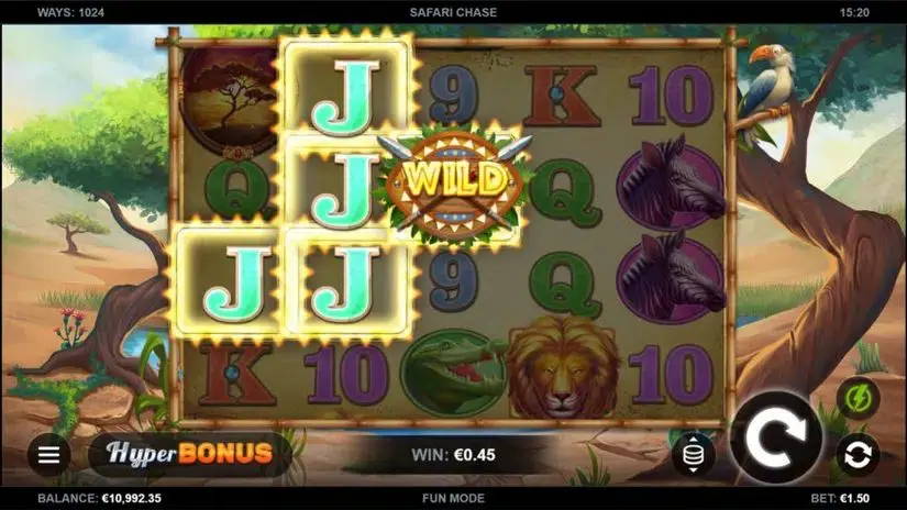 Safari Chase slot screenshot 1