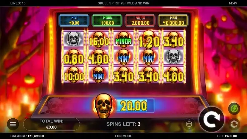Skull Spirit 7s Hold and Win slot screenshot 4
