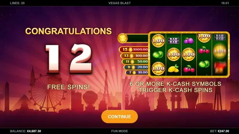 Vegas Blast slot screenshot 4