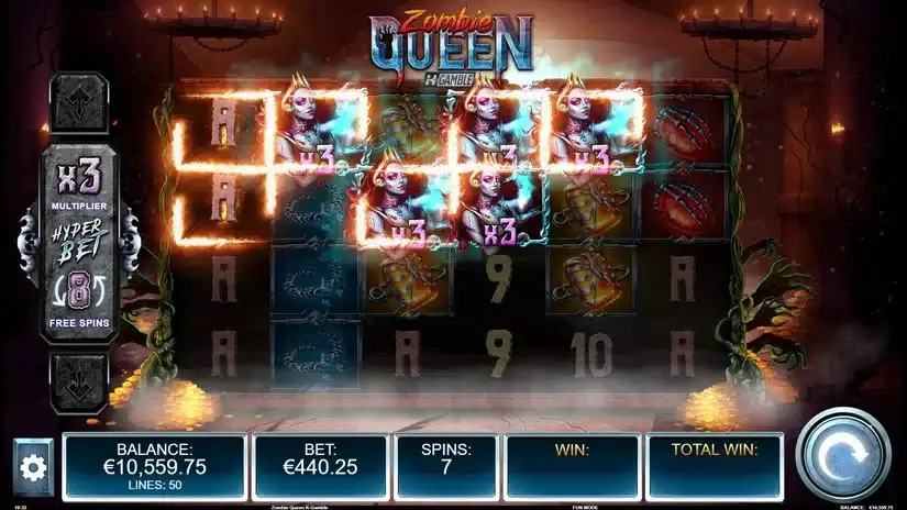 Zombie Queen Gamble feature slot screenshot 3
