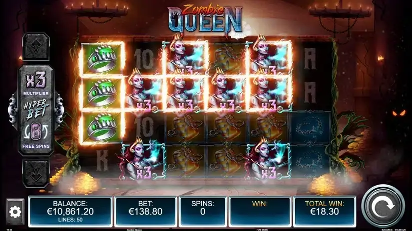Zombie Queen slot screenshot 