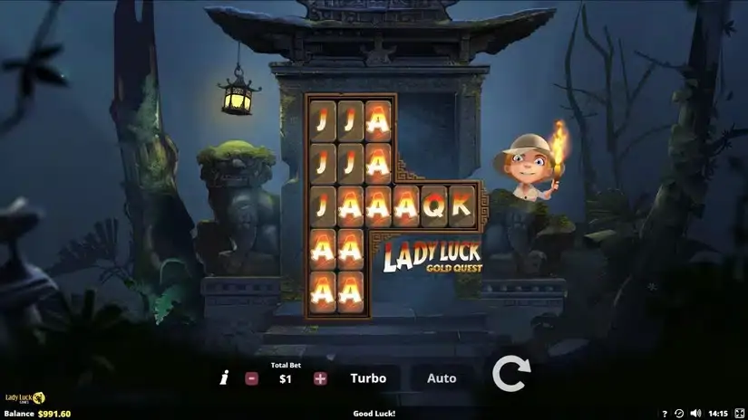 Lady Luck’s Gold Quest slot screenshot 2