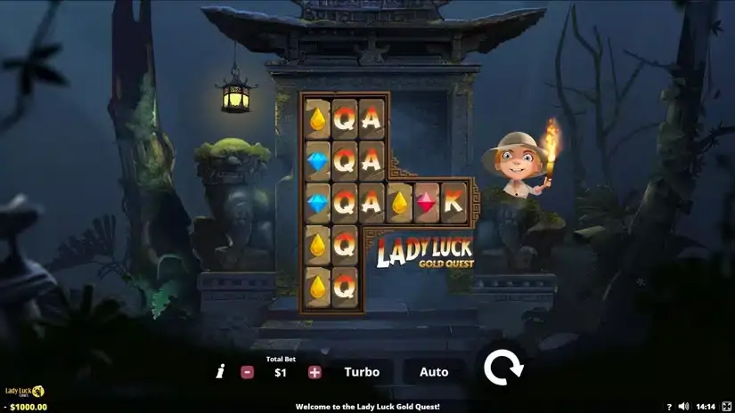 Lady Luck’s Gold Quest slot screenshot 