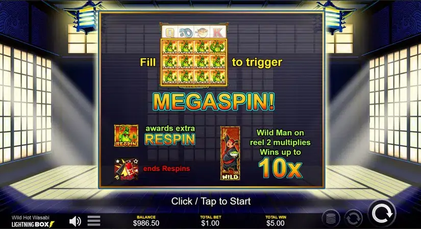 Wild Hot Wasabi slot screenshot 5