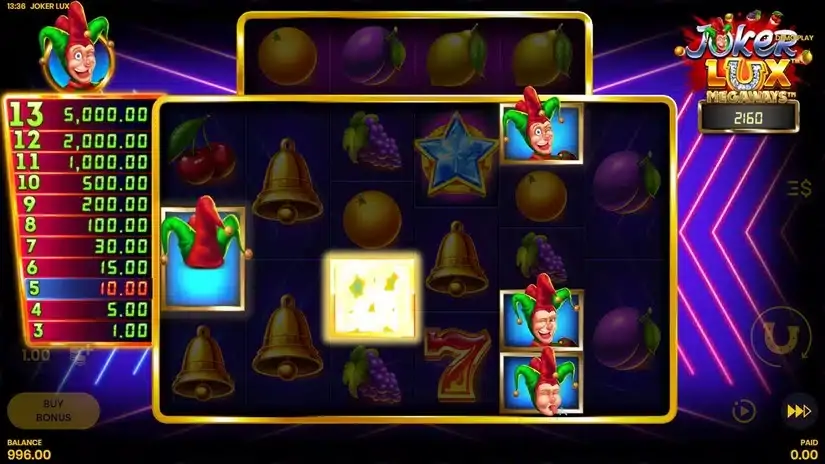 Joker Lux Megaways slot screenshot 2