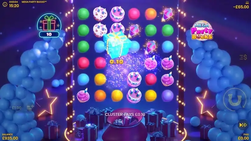 Mega Party Bucks slot screenshot 3