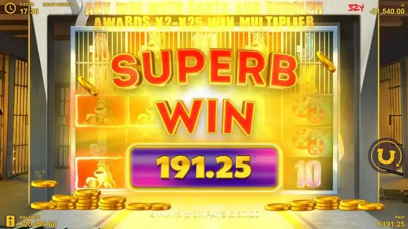 Saint Nicked slot screenshot 