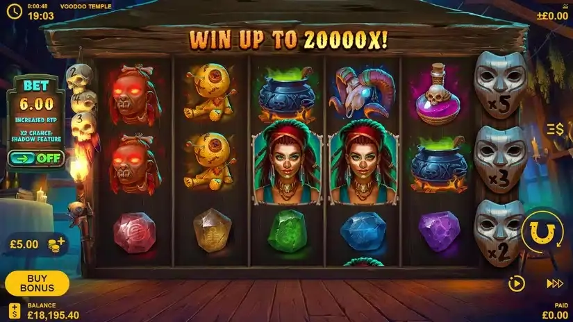 Voodoo Temple slot screenshot 