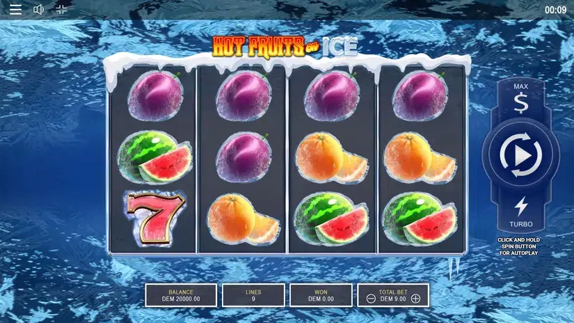 Hot Fruits on Ice slot screenshot 