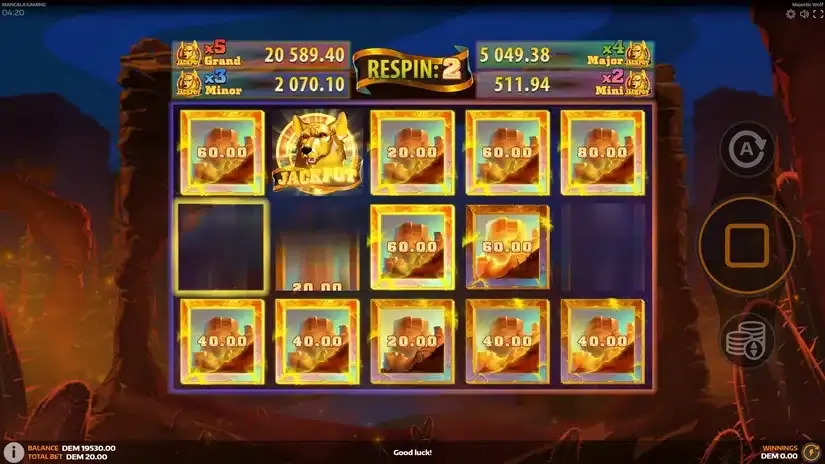 Majestic Wolf slot screenshot 4