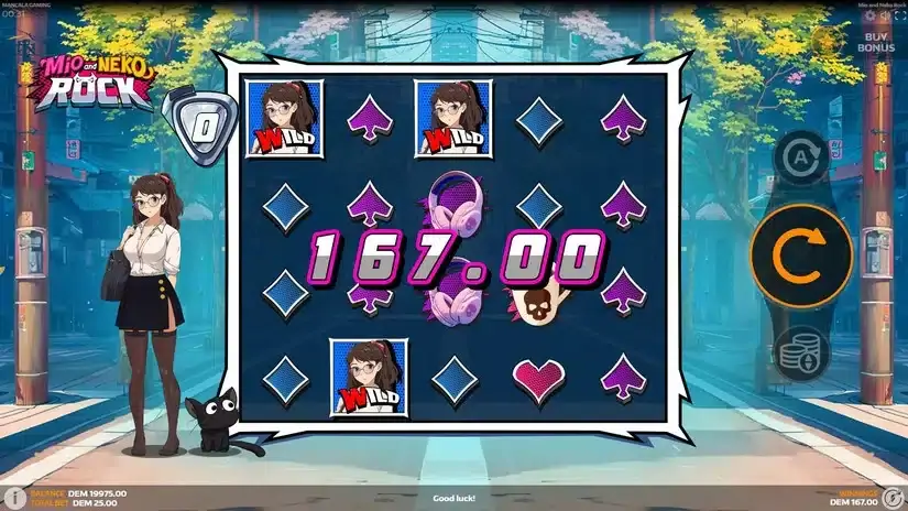 Mio and Neko Rock slot screenshot 2