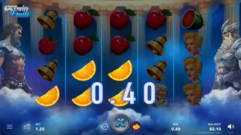 1X Twin Fruits slot screenshot 