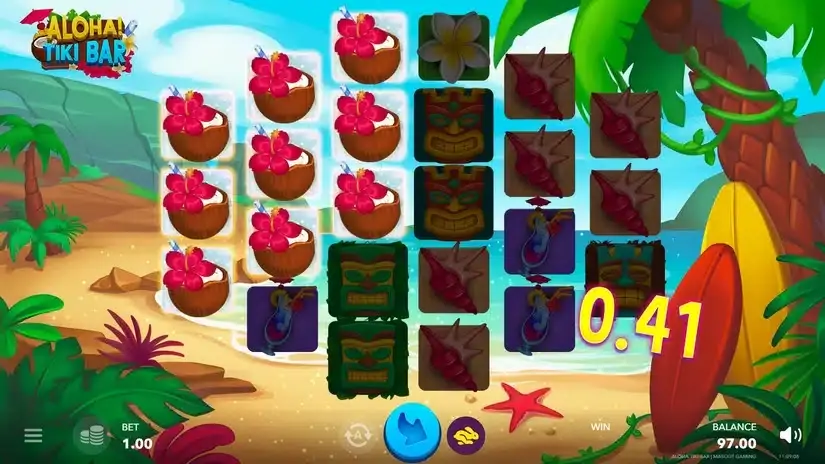 Aloha! Tiki Bar slot screenshot 2