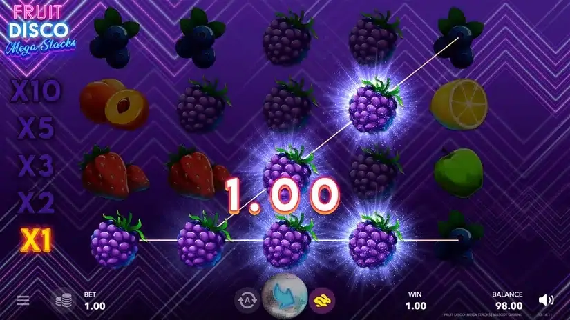 Fruit Disco: Megastacks slot screenshot 2