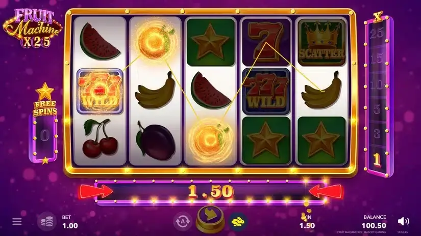 Fruit Machine x25 slot screenshot 2